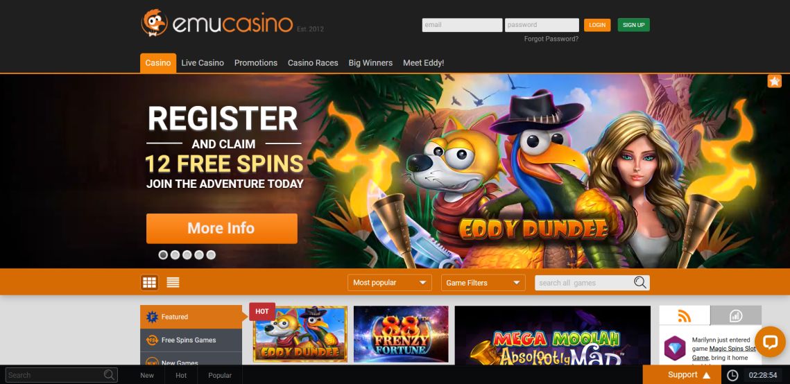 old-emucasino-site-desktop-homepage